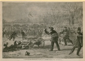 Un rescate en el Serpentine por los hombres de la Royal Humane Society