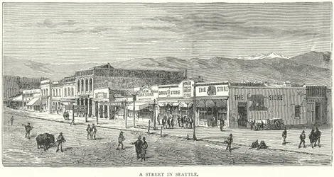 Una calle de Seattle (grabado)