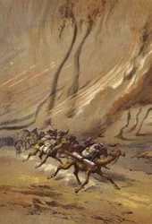 Un torbellino de arena en el Sahara