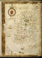 Agregar. 62540, ff.3v-4, Mapa de Gran Bretaña e Irlanda, de 