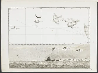 Agregue MS 15500 f.13 Veintidós Cartas, vistas de Headlands, etc., tomadas durante el viaje del Capitán Cook en la Resolución a través del Océano Pacífico y el Océano Austral