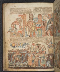 Añadir. MS 47682, f.39v del "Holkham Bible Picture Book", c.1327-35 (vitela)