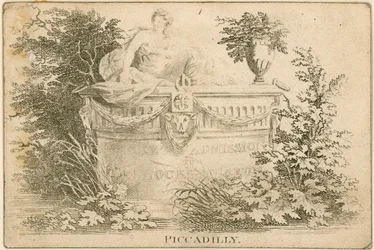 Entrada al Museo de Bullock (Egyptian Hall), Londres