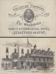 Anuncio del Hotel Shakspeare, Stratford on Avon, Warwickshire