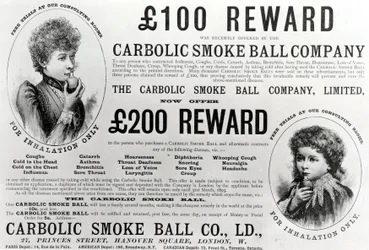 Anuncio de la Carbolic Smoke Ball Company, 1893
