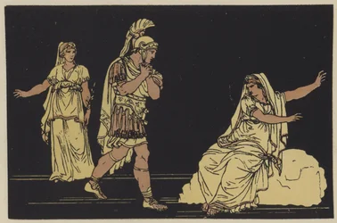 Eneas y la sombra de Dido (litografía en color)