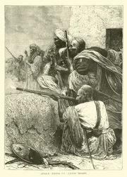 Afridis disparando a las tropas británicas