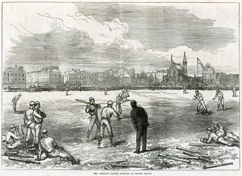 Americanos jugando béisbol en los Terrenos del Príncipe