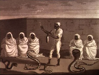 Un Malabarista Africano, un Encantador de Serpientes de Marruecos, pub. por Henry Colburn