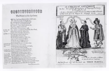 Un emblema del Anticristo en sus tres jerarquías de Papado, Prelatura y Presbiterio, 1649