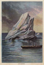 Un iceberg (litografía en color)