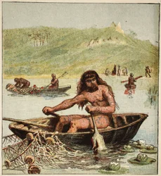 Britano Antiguo en su Barco, pub. 1890