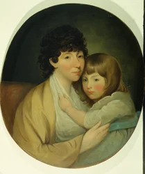 Anna Maria White (Sra. Charles Trench) y niño
