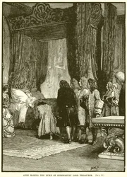 Ana nombrando al Duque de Shrewsbury Lord Tesorero