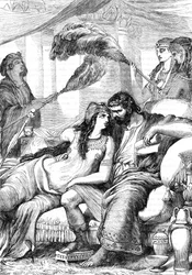 Antonio y Cleopatra - Ilustración en 