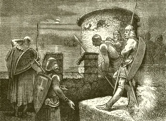 Aproximación de la flota normanda hostil