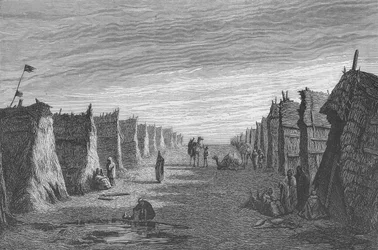Aldea árabe cerca de Port Said