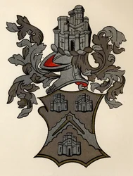 Armas otorgadas a la Compañía de Masones de Londres, 12º de Eduardo IV, 1472-73, de La Historia de la Masonería, volumen II, publicado por Thomas C. Jack, Londres, 1883