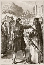 Arresto del Duque de Gloucester, ilustración de Cassells Illustrated History of England