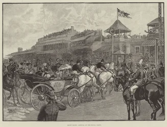 Carreras de Ascot, Llegada del Grupo Real (grabado)