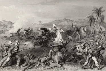 Ataque a los amotinados de Sealcote por la caballería irregular del General Nicholson en 1857, de 