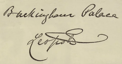 Autógrafo del Duque de Albany