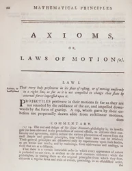 Axiomas o Leyes del Movimiento, del Volumen I de Los principios matemáticos de la filosofía natural de Sir Isaac Newton, 1777