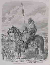 Soldado de Baghirmi con armadura acolchada, de 