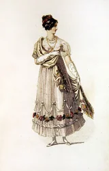 Vestido de baile, lámina de moda de Ackermann