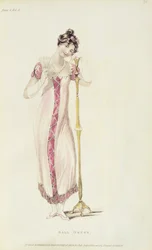 Vestido de baile, lámina de moda de Ackermanns Repository of Arts