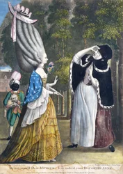 No te asombres querida madre - Es de hecho tu hija Anne, de un dibujo original de Grimm, impreso para Carington Bowles, Londres, pub. 1774