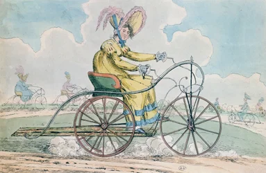 Bicicleta con tres ruedas, el pasatiempo de las damas, 1819