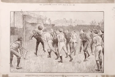 Blackburn Rovers vs. Nottingham County en el Kennington Oval, de The Illustrated Sporting and Dramatic News, 23 de marzo de 1891