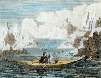 Barco de un groenlandés, c. 1779 (grabado)