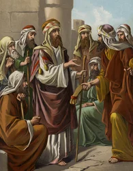 Booz compra la herencia de Elimelec (cromolito)