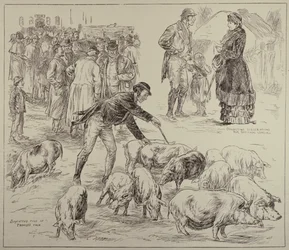 Boicot en Irlanda, de The Illustrated London News, 4 de octubre de 1886