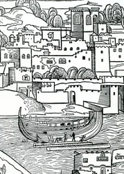 Calafateando un barco