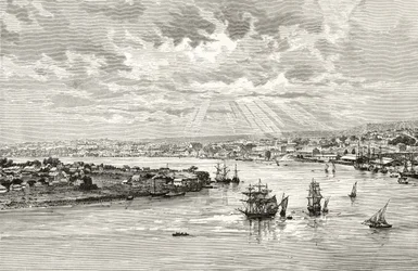 Puerto de Brisbane, Australia, c.1880, de 