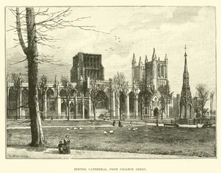 Catedral de Bristol, desde College Green