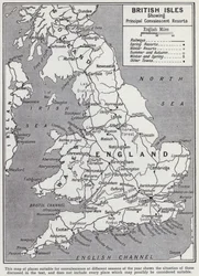 Islas Británicas, principales centros de convalecencia