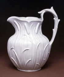 Jarra de agua de Bullrush, hecha en Hanley, Ridgeway & Abington, c.1848-60