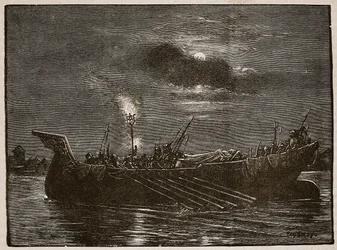 Entierro del Rey Enrique, ilustración de Cassells Illustrated History of England