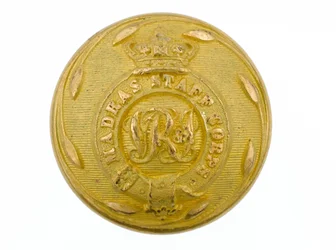 Botón, Cuerpo de Estado Mayor de Madrás, 1861-1876