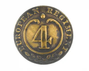 Botón, otras filas, 4º Regimiento Europeo de Bengala, 1855-1861
