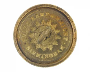 Botón, otras filas, 6º Regimiento Europeo de Bengala, 1858-1861