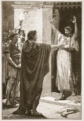 César apoderándose del tesoro en el Templo de Saturno