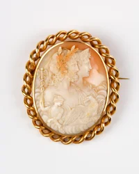 Broche de camafeo, 1890s