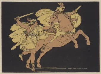 Camila y el hijo de Aunus (litografia en color)