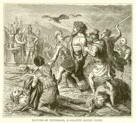 Captura de Teutobach, un jefe galo gigante