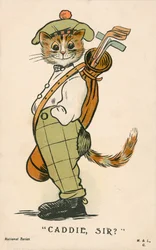 Gato, caddie de golf escocés (litografia en color)